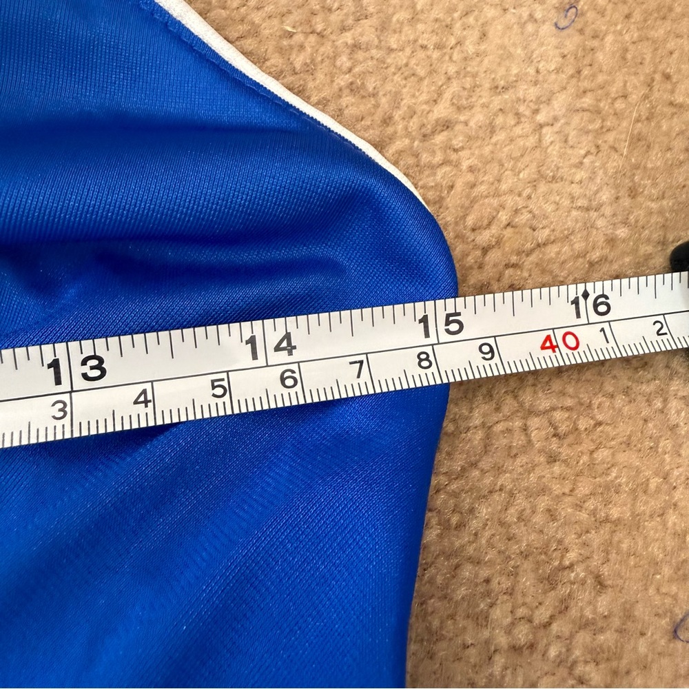Vintage 1980 Art deco Royal Blue Long Slip Dress Nightgown - Picture 12 of 16